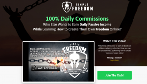 Simple Freedom Club Affiliate Marketing School MGTOW Passive cash flow online business Freedom Leverage Automated Sales Duplication System