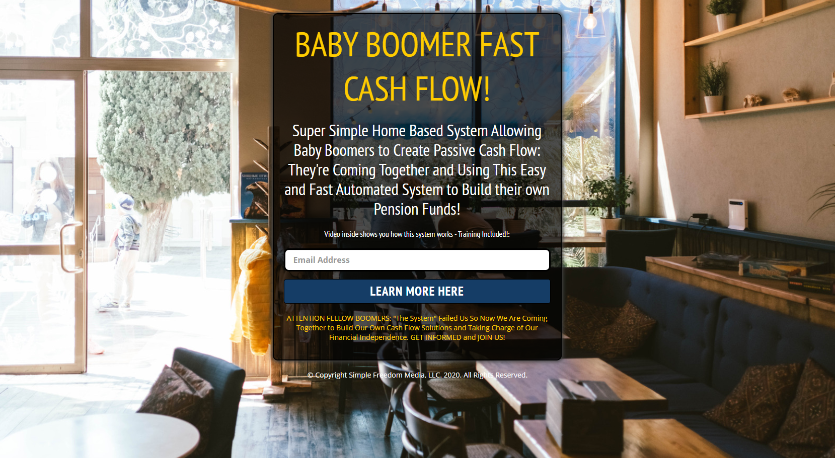 Baby Boomer Home Business Cash Flow Independence