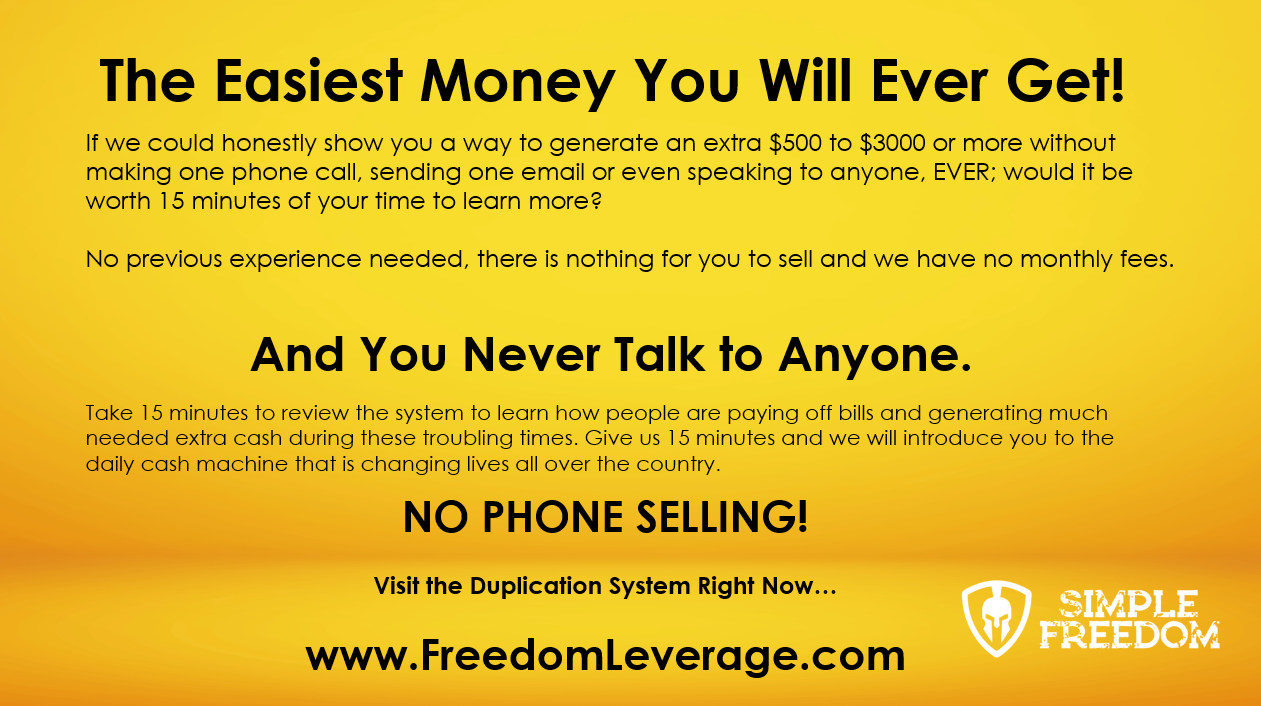 Freedom Leverage Automated Sales Funnel MGTOW Passive Income Home Business